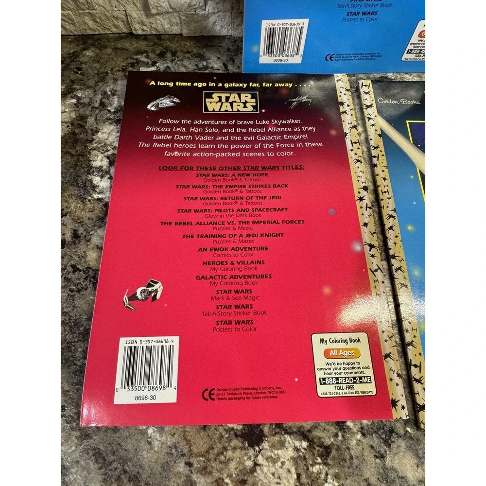 Vintage‎ Star Wars Activity And Coloring Books Lot 1997 Lot Of 3 Unused Books